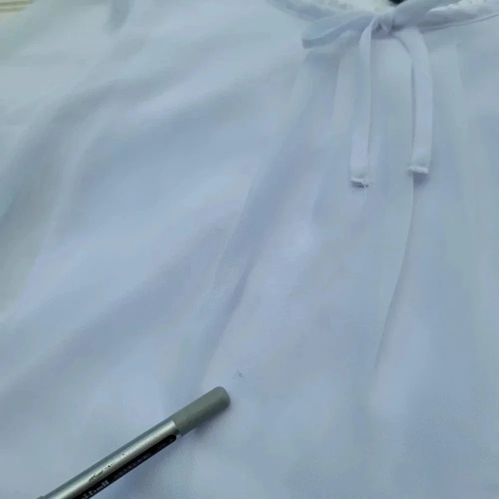 Amy Byer Girls Lace Accent Formal Top Blouse White M (10/12) - Picture 8 of 8